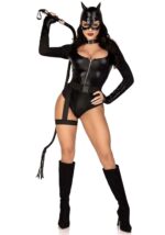 Еротичний костюм кішечки Leg Avenue Fierce Feline XS, боді, пояс з підв’язкою, маска кішки - Зображення 6