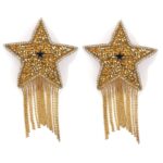 Пестис-зірки з бахромою JSY Nipple Sticker RT236112 Gold, стікери - Зображення 2