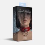 Нашийник для фіксації Feral Feelings - D-Rings Red - Зображення 2