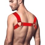Чоловіча портупея на груди Feral Feelings - Bulldog Harness Red Trasparent - Зображення 2