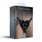 Трусики Серце для страпону Feral Feelings - Hearts Strap-on Belt Black - Зображення 4