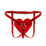 Трусики Серце для страпону Feral Feelings - Hearts Strap-on Belt Red Trasparent