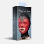 Маска серце сітка з відкритим ротом Feral Feelings - Hearts Mask Black/Red - Зображення 2
