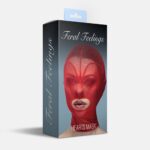 Маска серце сітка з відкритим ротом Feral Feelings - Hearts Mask Red/Red - Зображення 2