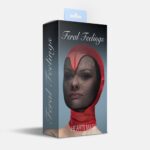 Маска серце сітка із повністю закритим обличчям Feral Feelings - Hearts Mask Red/Black - Зображення 2