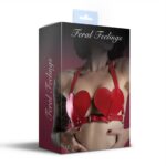 Ліф Серце з натуральної шкіри Feral Feelings - Hearts Bra Red - Зображення 4