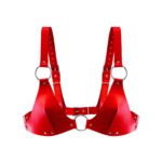 Ліф з натуральної шкіри Feral Feelings - Bikini Top Red