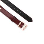 Силіконовий кляп Liebe Seele Wine Red Ball Gag, діаметр кульки 4,3 см, ремінь із натуральної шкіри - Зображення 5