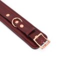 Шкіряні наручники Liebe Seele Wine Red Wrist Cuffs, знімний ланцюжок-кріплення - Зображення 7