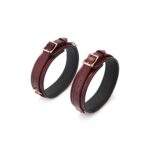Фіксатори для стегон Liebe Seele Wine Red Thigh Cuffs L Size, натуральна шкіра - Зображення 3