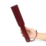 Двосторонній паддл Liebe Seele Wine Red Spanking Paddle, натуральна шкіра - Зображення 6