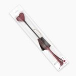 Шльопалка-сердечко Liebe Seele Wine Red Riding Crop with Heart-Shape Tip, натуральна шкіра - Зображення 5