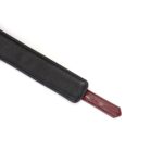 Шкіряний нашийник з повідцем Liebe Seele Wine Red Curved Collar, замок-сердечко - Зображення 6