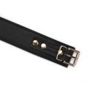 Нашийник з повідцем Liebe Seele Black Organosilicon Collar with Leash, екошкіра - Зображення 6