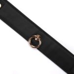 Нашийник з повідцем Liebe Seele Black Organosilicon Collar with Leash, екошкіра - Зображення 3