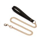 Нашийник з повідцем Liebe Seele Black Organosilicon Collar with Leash, екошкіра - Зображення 2