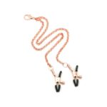Нашийник із затискачами для сосків Liebe Seele Rose Gold Memory Collar with Nipple Clamps, шкіра - Зображення 3