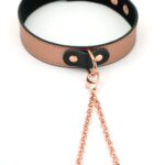 Нашийник із затискачами для сосків Liebe Seele Rose Gold Memory Collar with Nipple Clamps, шкіра - Зображення 10