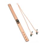 Нашийник із затискачами для сосків Liebe Seele Rose Gold Memory Collar with Nipple Clamps, шкіра - Зображення 2