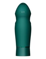Компактна смарт секс-машина Zalo – Sesh Turquoise Green, 2 насадки, пульт ДК, кристал Swarovski - Зображення 6