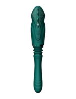 Компактна смарт секс-машина Zalo – Sesh Turquoise Green, 2 насадки, пульт ДК, кристал Swarovski - Зображення 4