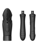 Компактна смарт секс-машина Zalo – Sesh Obsidian Black, 2 насадки, пульт ДК, кристал Swarovski - Зображення 6