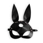 Шкіряна маска Зайчика Art of Sex - Bunny mask, колір Чорний - Зображення 3