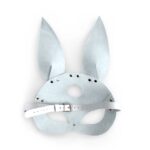 Шкіряна маска Зайчика Art of Sex - Bunny mask, колір Білий - Зображення 4
