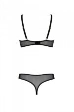 Еротичне боді Passion MARINA BODY, S/M, black, з відкритими чашками - Зображення 4