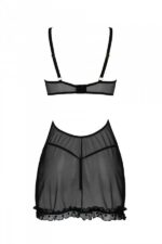 Еротичний пеньюар Passion MARINA CHEMISE, XXL/XXXL, black - Зображення 4