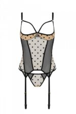 Корсет Passion MARINA CORSET, XXL/XXXL, beige, з відкритими чашками - Зображення 3