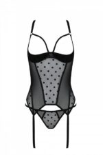 Корсет Passion MARINA CORSET, L/XL, black, з відкритими чашками - Зображення 3