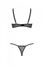 Еротичний комплект Passion MARINA SET WITH OPEN BRA, XXL/XXXL, black, відкриті чашки - Зображення 4
