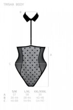 Еротичне боді Passion TRISHA BODY, XXL/XXXL, black, з відкритими чашками - Зображення 5
