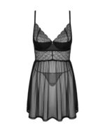 Еротичний комплект Obsessive Chemeris babydoll & thong XL/2XL, пеньюар та стрінги - Зображення 3