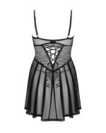 Еротичний комплект Obsessive Chemeris babydoll & thong XL/2XL, пеньюар та стрінги - Зображення 4