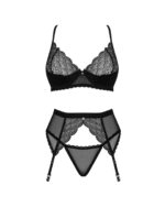 Комплект Obsessive Chemeris 3-pcs set M/L, стрінги, пояс для панчіх, бюстгальтер - Зображення 3