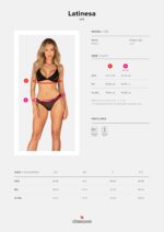 Комплект Obsessive Latinesa 2-pcs set XS/S, бюстгальтер та трусики - Зображення 5