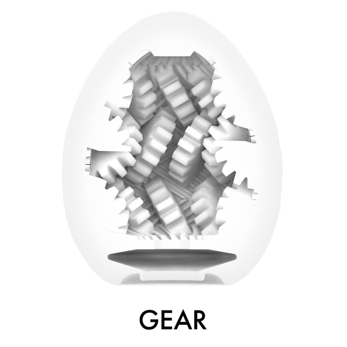 Мастурбатор-яйце Tenga Egg Gear, щільний TPE, пробник лубриканту 5 мл - Зображення 3