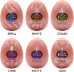 Набір мастурбаторів-яєць Tenga Egg Hard Boilded II Pack (6 яєць), щільний TPE, опукла текстура - Зображення 2