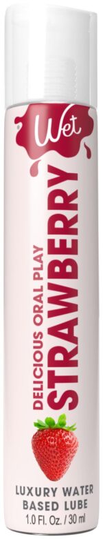 Лубрикант на водній основі Wet Oral Play Strawberry (30 мл), їстівний, без цукру - Зображення 2