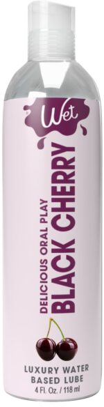 Лубрикант на водній основі Wet Oral Play Black Cherry (118 мл), їстівний, без цукру - Зображення 3