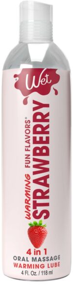 Зігрівальний лубрикант на водній основі Wet Warming Strawberry 4 in 1, без цукру (118 мл) - Зображення 3