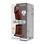 Фалоімітатор SilexD Oscar Brown (MODEL 2 size 9in), двошаровий, силікон + Silexpan, діаметр 5,4см - Зображення 3