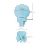 Вібратор Adrien Lastic Caress Blue з насадками для стимуляції ерогенних зон, які обертаються. - Зображення 5