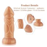 Силіконовий дилдо Hismith Slightly Curved Silicone Dildo Monster Series - Зображення 3