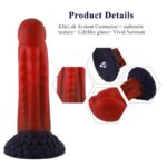 Силіконовий дилдо Hismith 8.35" Curved Silicone Dildo Red Monster Series - Зображення 5