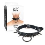 Чоловічий чокер з шипами Art of Sex - Archie Leather and Spikes - Зображення 3
