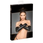 Мітенки Noir Handmade F213 Elastic eco leather fingerless gloves - L - Зображення 3