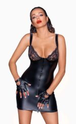 (SALE) Сукня Noir Handmade F254 Powerwetlook mini-dress - M - Зображення 3